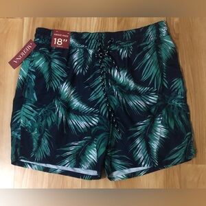 Merona Tropical Green Swim Trunks